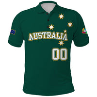 (Custom Text And Number) Baseball 2023 Australia Green Polo Shirt - Wonder Print Shop