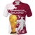 Custom Qatar Football WC 2022 Polo Shirt The Maroon Flag Style - Wonder Print Shop