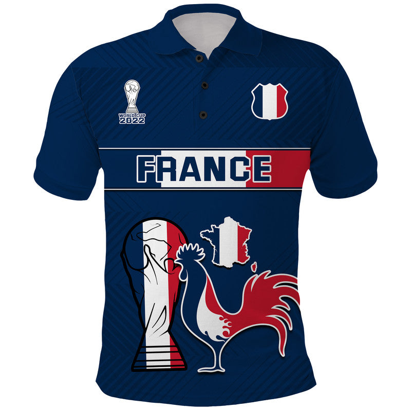 Custom France Rooster Les Bleus Football Polo Shirt - Wonder Print Shop