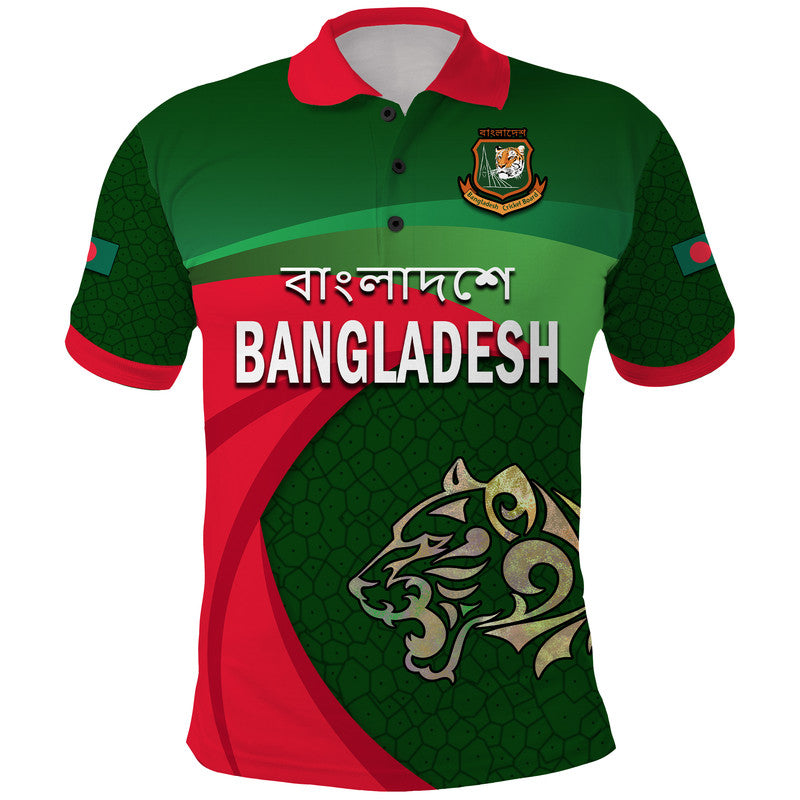 Custom Bangladesh Cricket Team Polo Shirt Bangla Tigers Simple - Wonder Print Shop