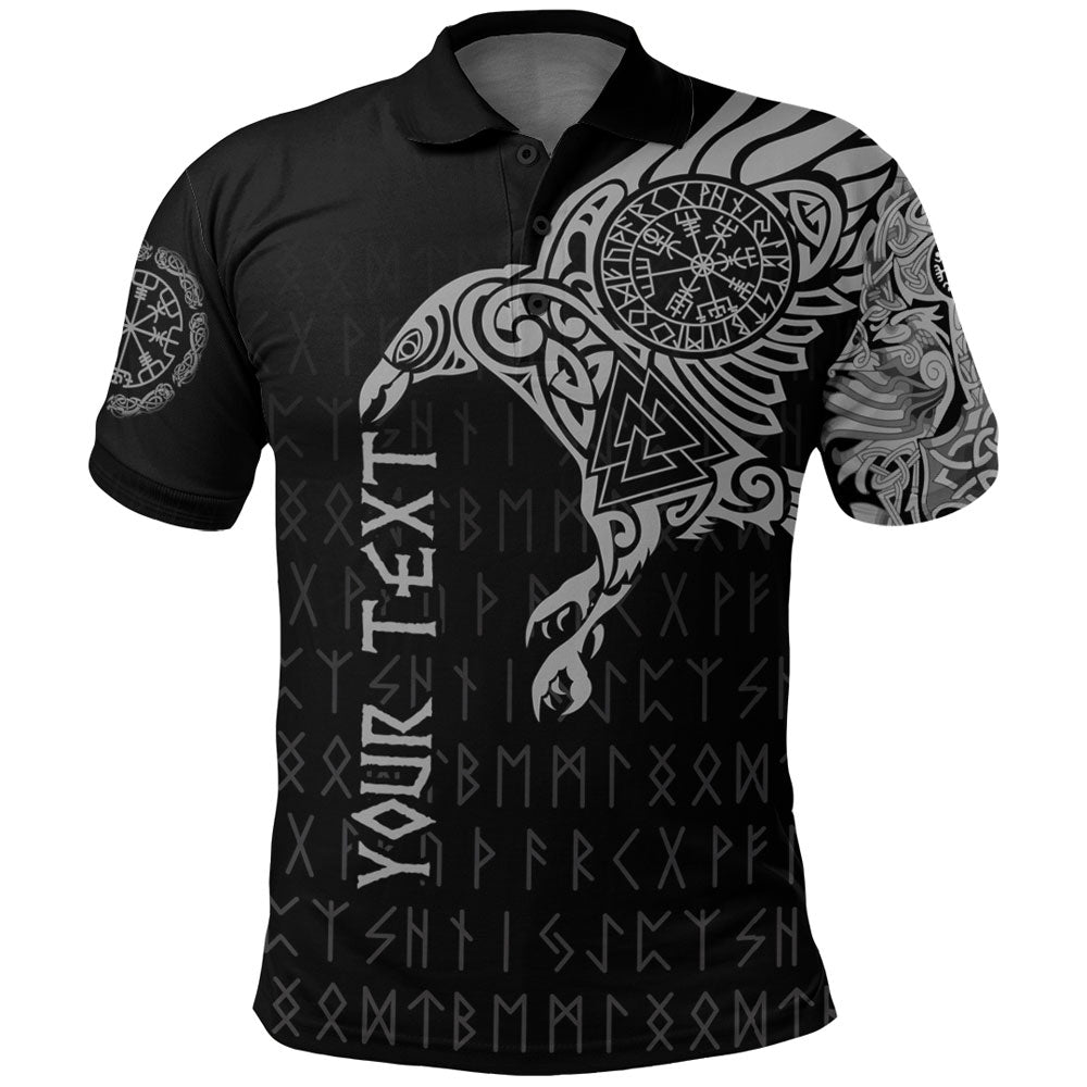 Custom Viking Polo Shirt The Raven Of Odin Tattoo Special Version - Wonder Print Shop