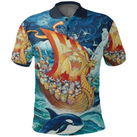 Viking Clothing Vikings Cat Drakkar Warship Polo Shirt RLT12 - Wonder Print Shop
