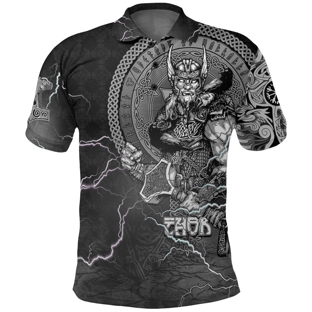 Viking Clothing Thor and Jormungand Polo Shirt RLT12 - Wonder Print Shop