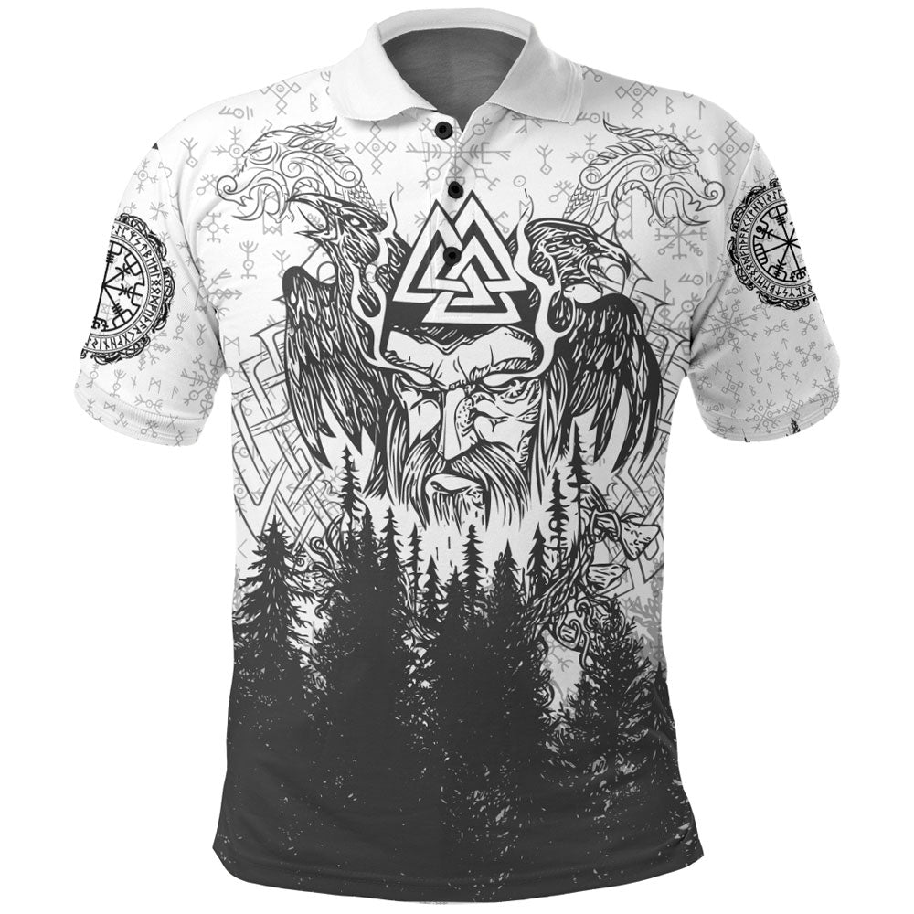Viking Clothing Viking Odin and Raven Forest Polo Shirt RLT12 - Wonder Print Shop