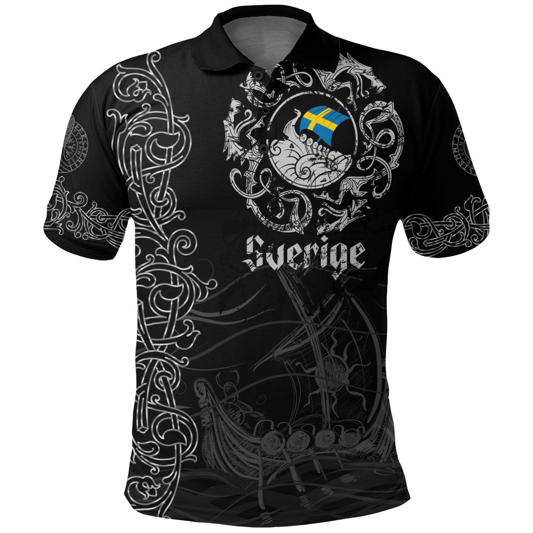 Viking Clothing Viking Drakkar Sweden Warship Polo Shirt RLT12 - Wonder Print Shop