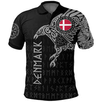 Viking Polo Shirt The Raven Of Odin Tattoo Denmark - Wonder Print Shop