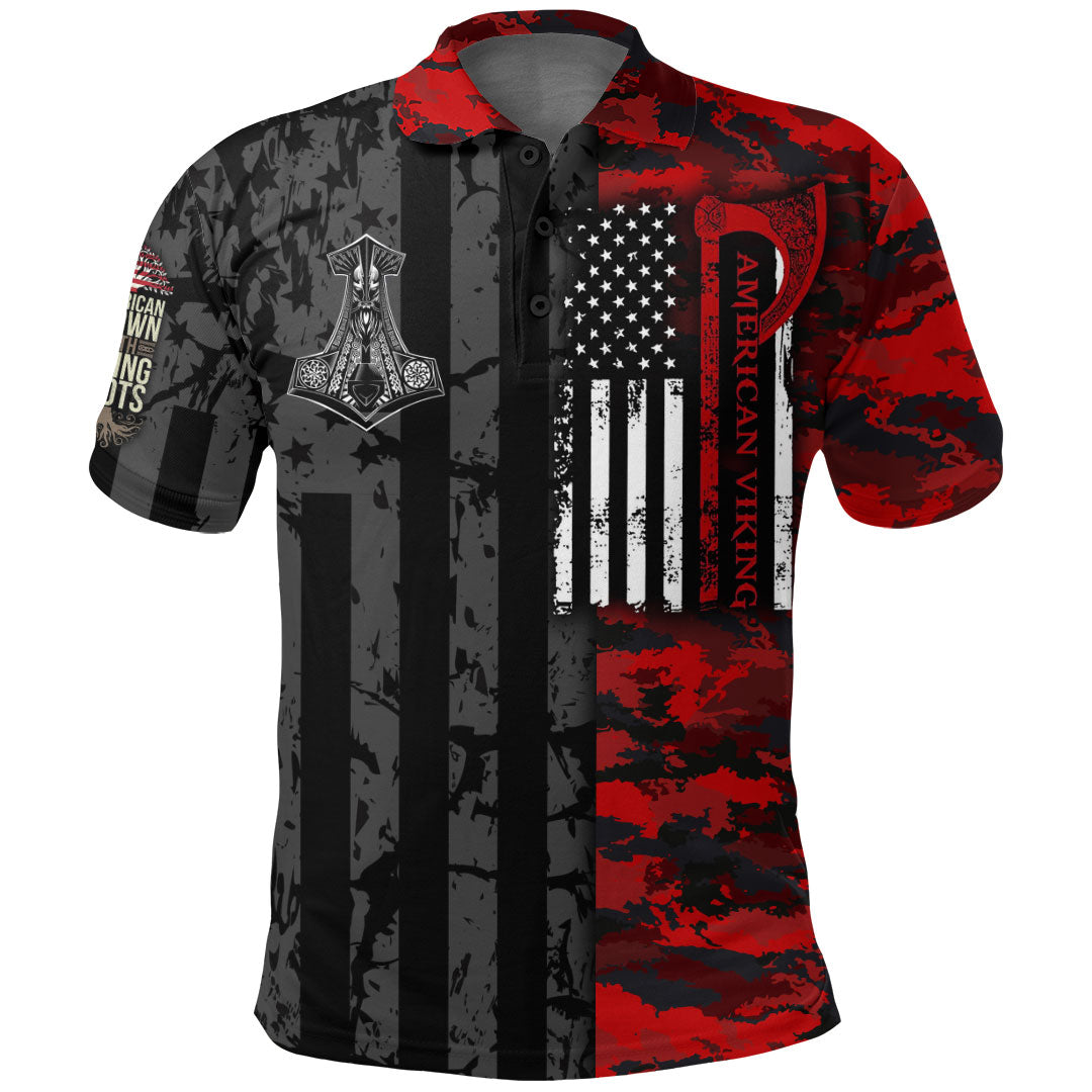 Viking Clothing American Viking Polo Shirt RLT12 - Wonder Print Shop