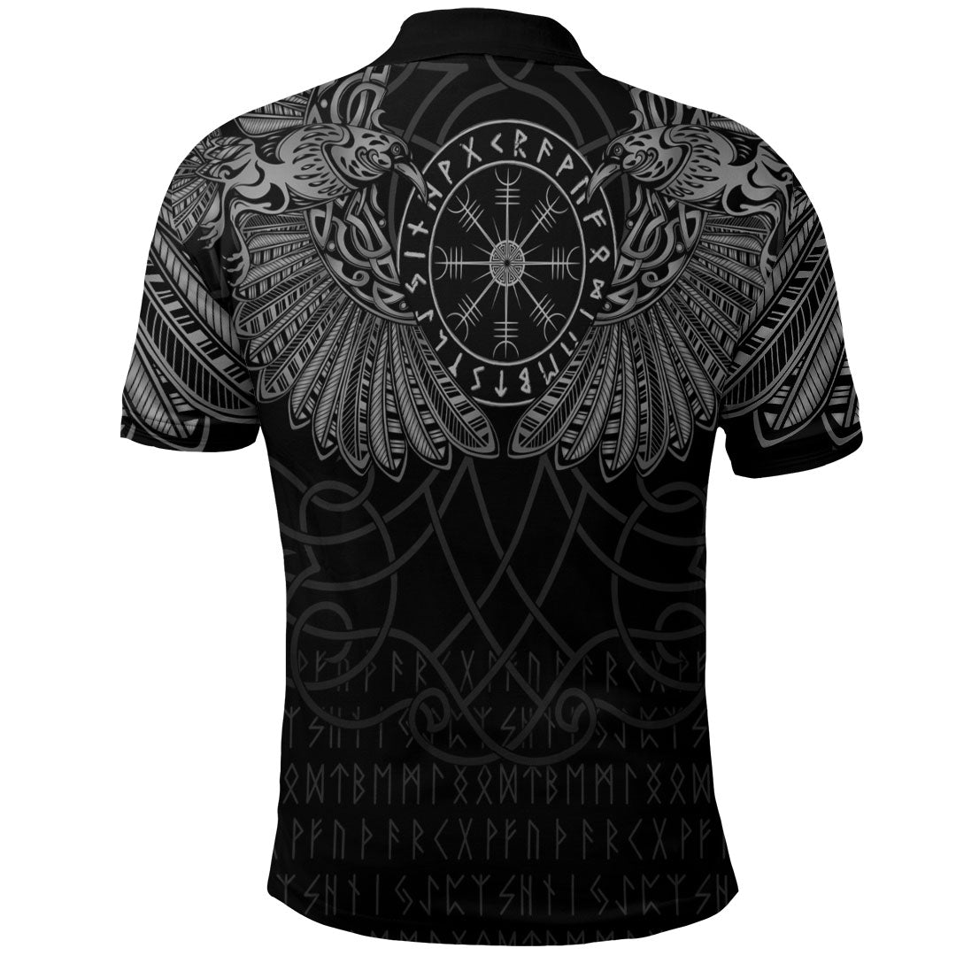 Viking Clothing Viking Odins Celtic Two Ravens Special Version Polo Shirt RLT12 - Wonder Print Shop