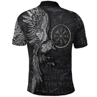 Viking Clothing Vegvisir With Raven Viking Compass Polo Shirt RLT12 - Wonder Print Shop