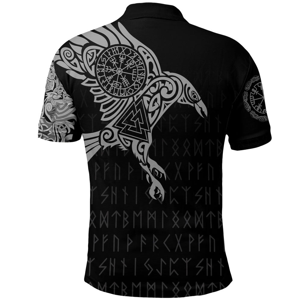 Custom Viking Polo Shirt The Raven Of Odin Tattoo Special Version - Wonder Print Shop