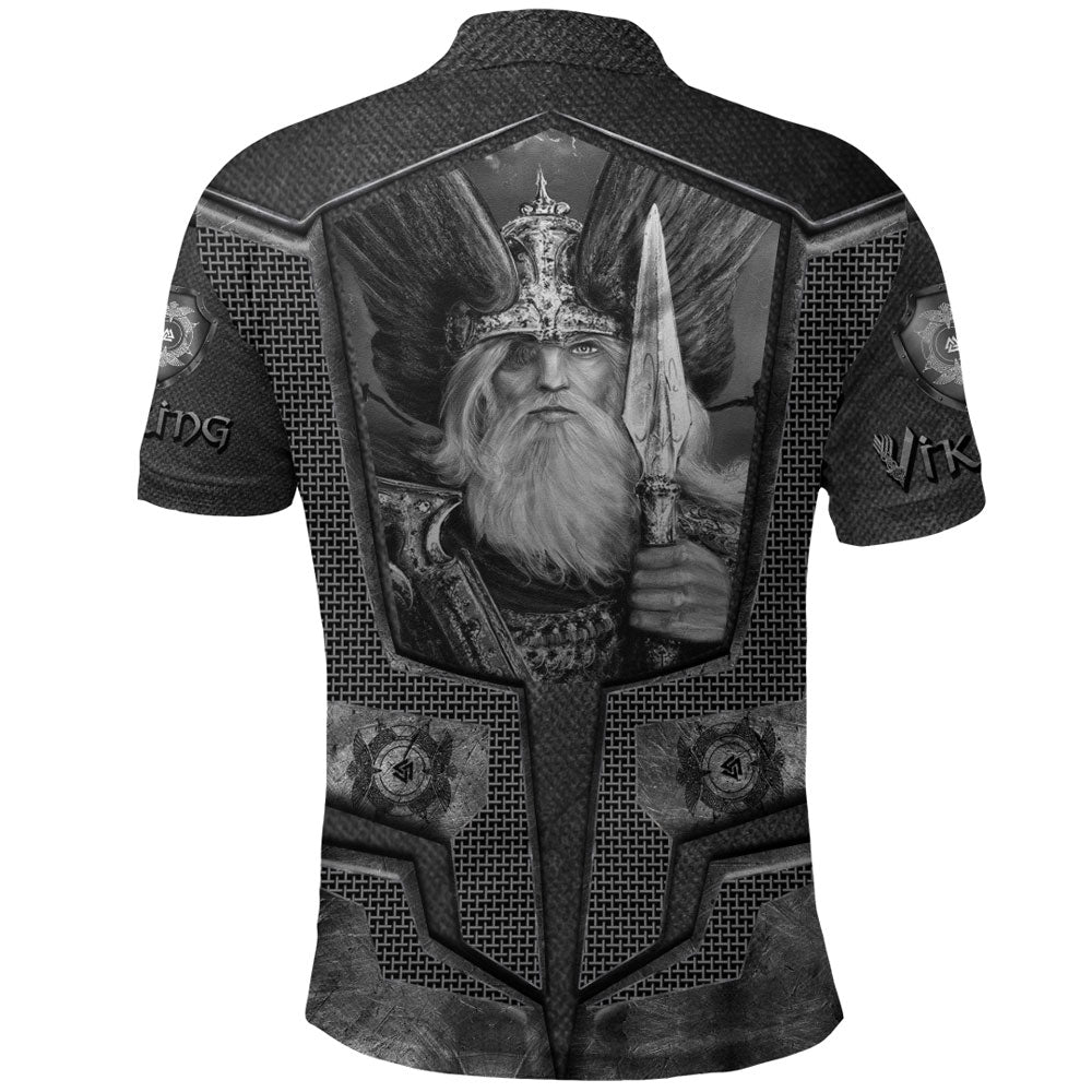 Viking Clothing Armor 3D Style Viking Odin Tattoo Polo Shirt RLT12 - Wonder Print Shop