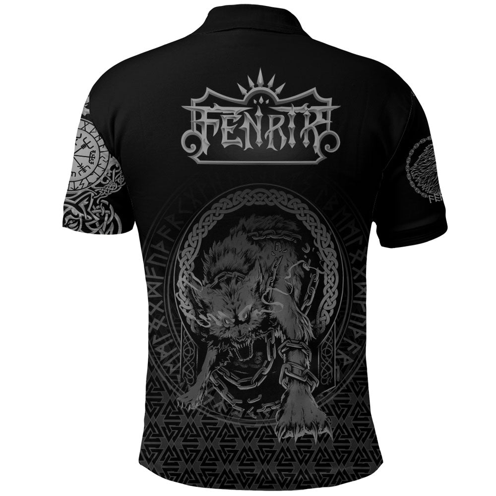 Viking Clothing Viking Fenrir Norse 3D Tattoo Polo Shirt RLT12 - Wonder Print Shop