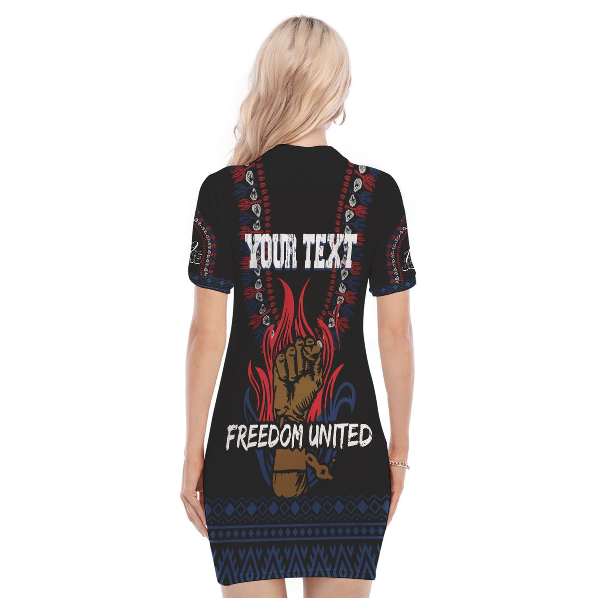 juneteenth-dashiki-personalised-polo-dress-freedom-united