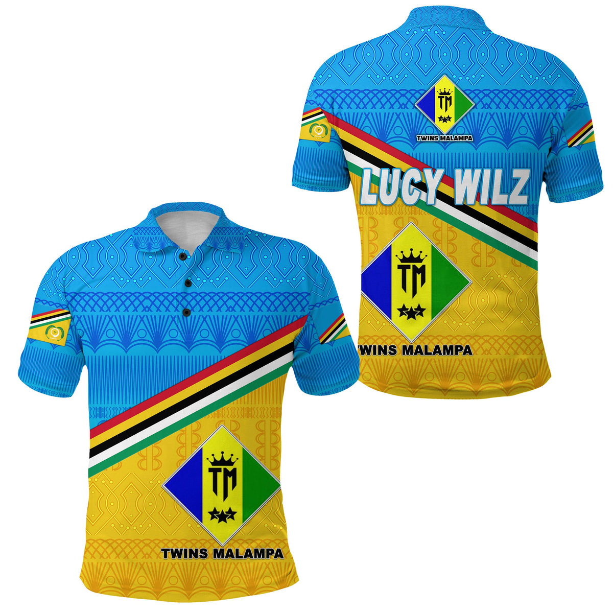 Lucy Wilz Torba Province Polo Shirt Vanuatu Pattern Traditional Style NO.1 LT8 - Wonder Print Shop
