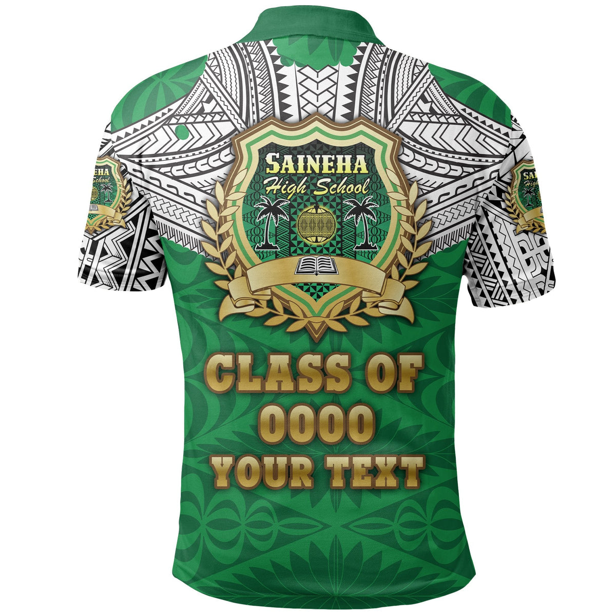 Custom Saineha Tonga Polo Shirt Polynesian tattoo Class of LT16 - Wonder Print Shop