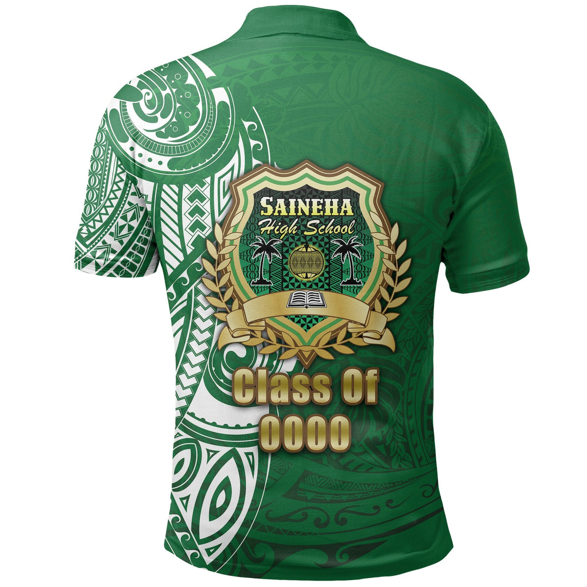 Custom Saineha Tonga Polo Shirt Tattoo Style Class of LT16 - Wonder Print Shop