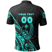 Custom Guam Rugby Polo Shirt Polynesian Patterns Style Turquoise LT16 - Wonder Print Shop