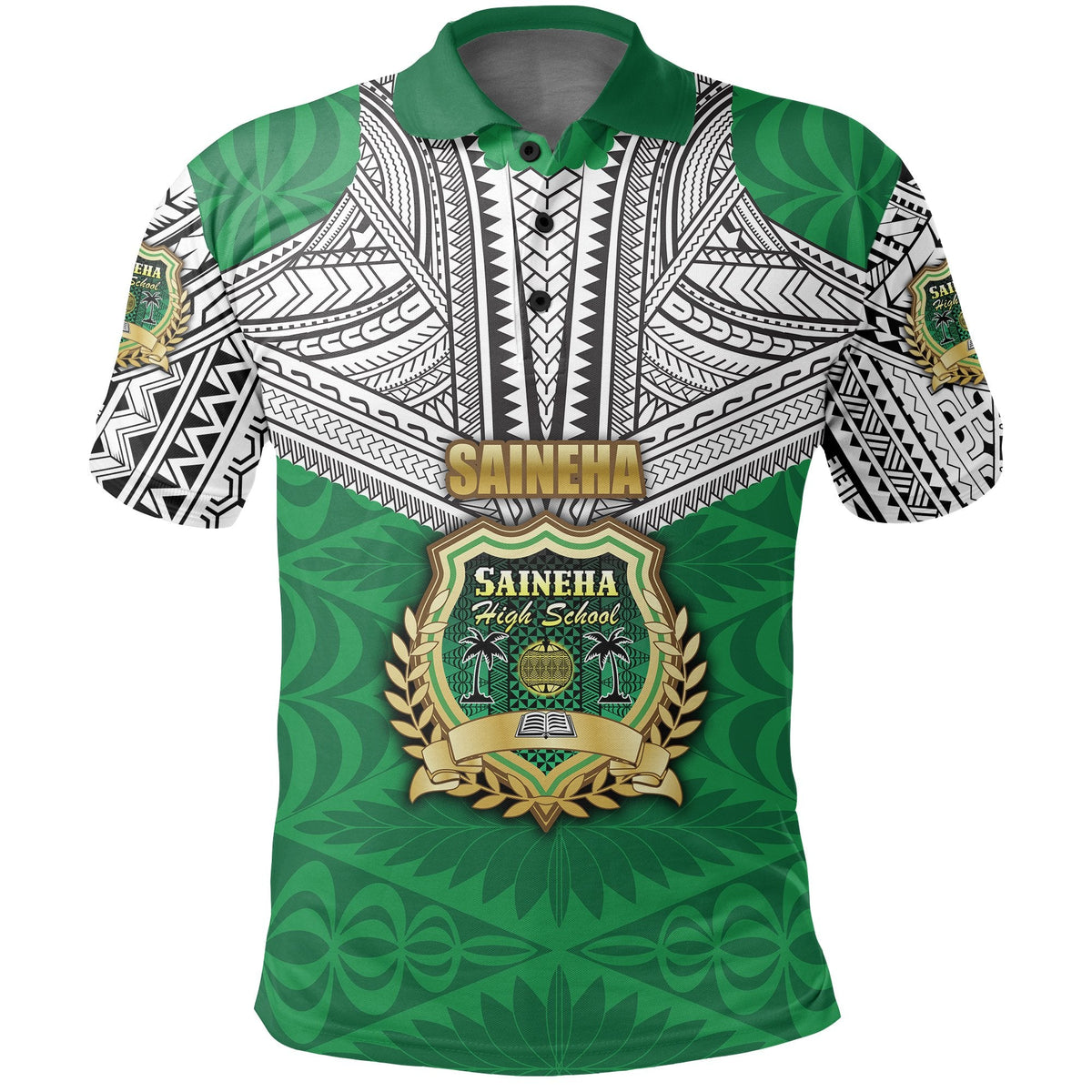 Custom Saineha Tonga Polo Shirt Polynesian tattoo Class of LT16 - Wonder Print Shop