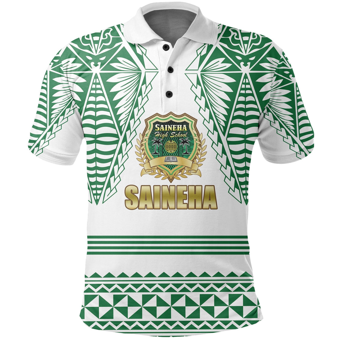 Custom Saineha Tonga Polo Shirt Tattoo Style Special Class of LT16 - Wonder Print Shop