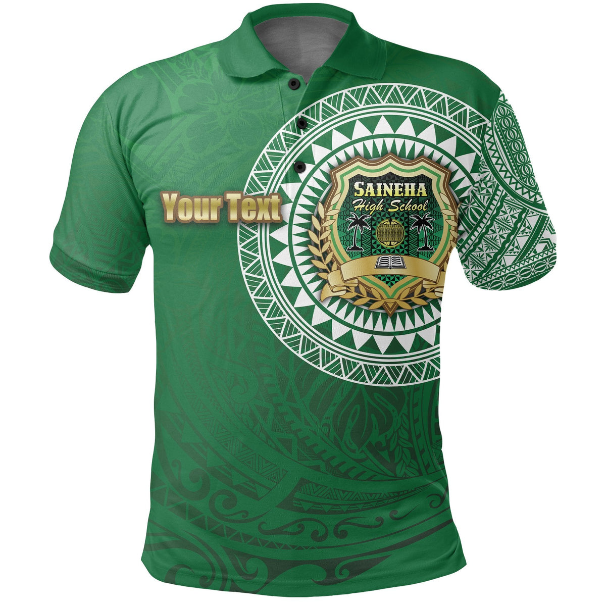 Custom Saineha Tonga Polo Shirt Tattoo Style Class of LT16 - Wonder Print Shop