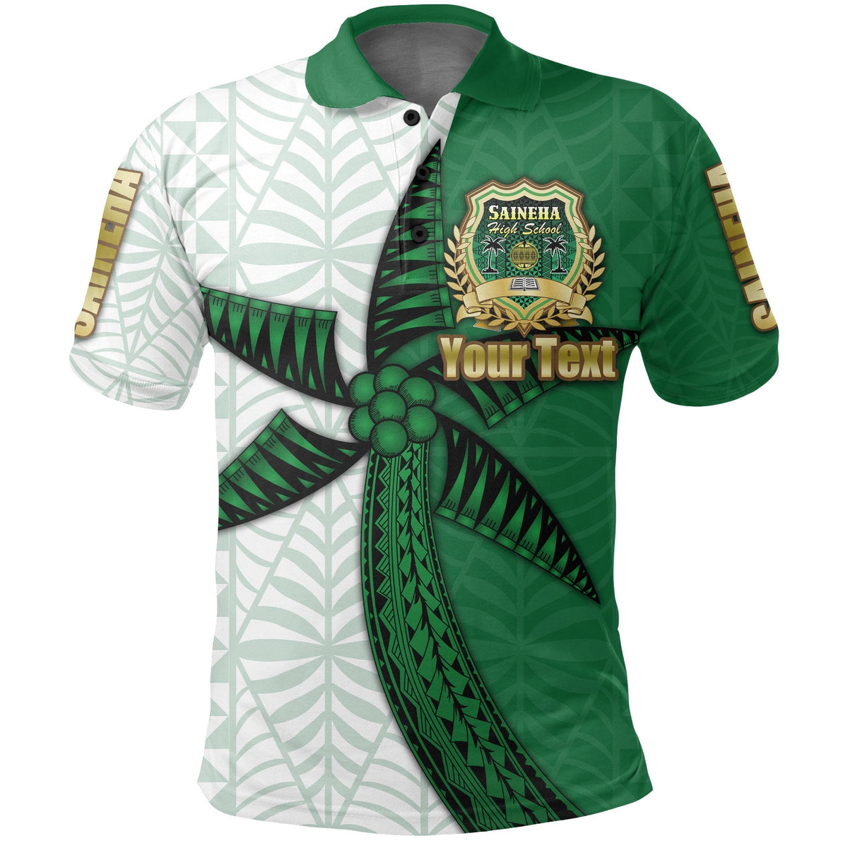 Custom Saineha Tonga Polo Shirt Coconut Tree Style Class of LT16 - Wonder Print Shop