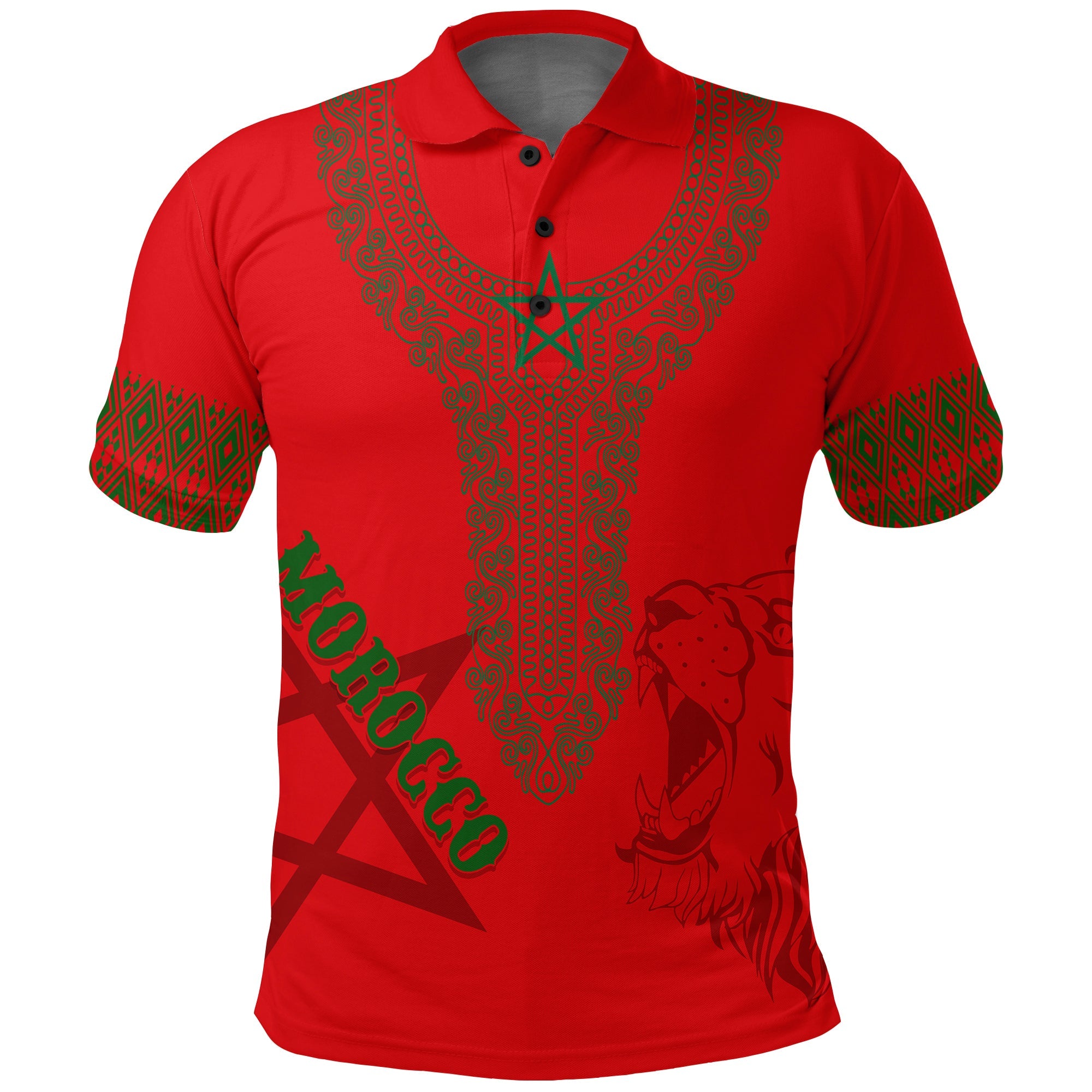 personalised-morocco-soccer-world-cup-2022-polo-shirt-kaftan-style