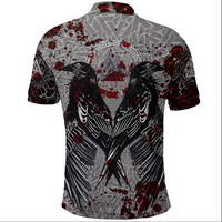 Viking Raven With Valknut Polo Shirt Style Blood RLT12 - Wonder Print Shop