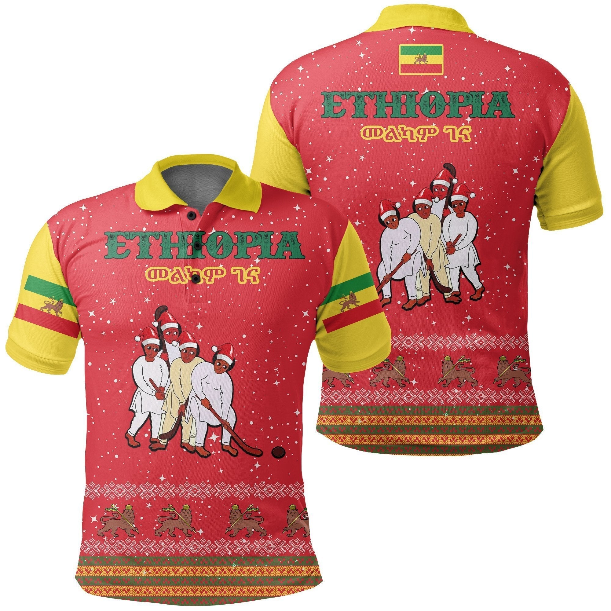 african-shirt-ethiopia-christmas-genna-polo-shirt-red-style