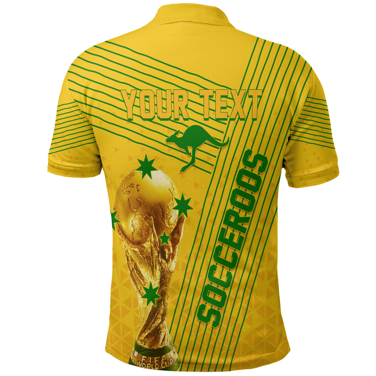 Personalised Australia Soccer WC 2022 Polo Shirt Socceroos Sporty Style - Wonder Print Shop
