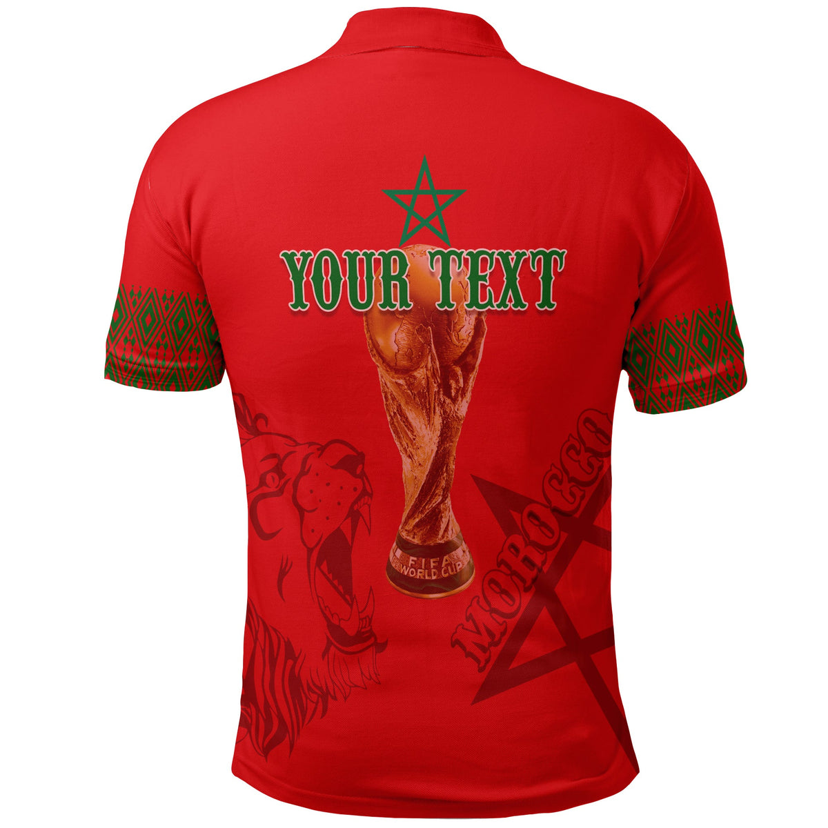 Custom Morocco Soccer Polo Shirt Football 2022 Kaftan Style - Wonder Print Shop