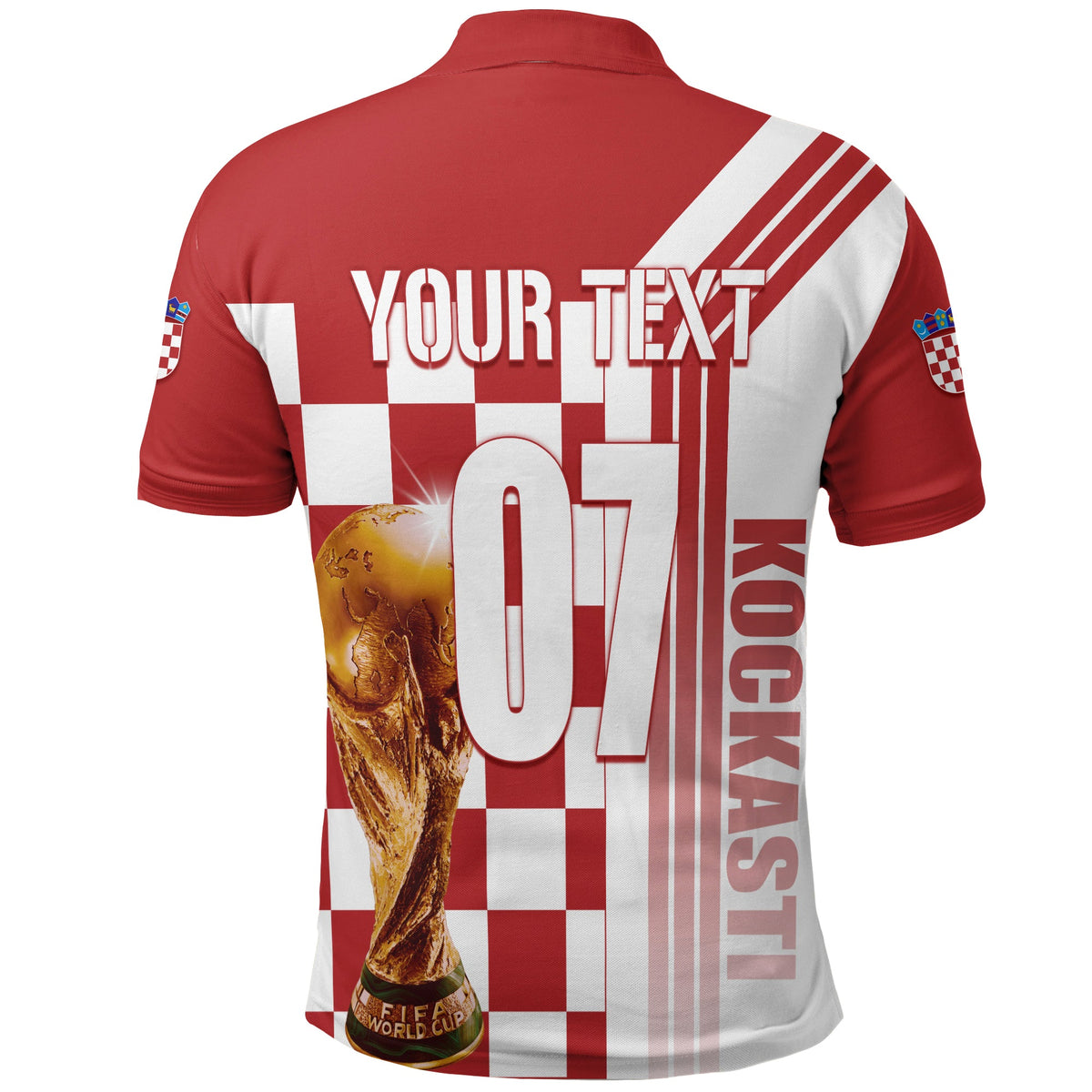 Custom Croatia Polo Shirt Football 2022 Kockasti - Wonder Print Shop