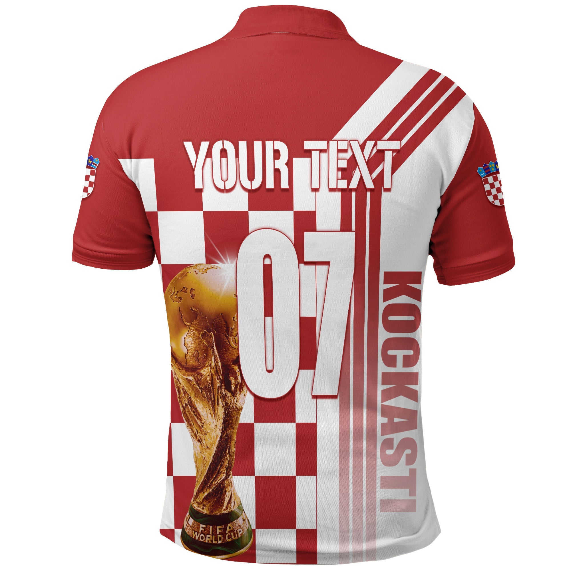 Custom Croatia Polo Shirt Football 2022 Kockasti - Wonder Print Shop