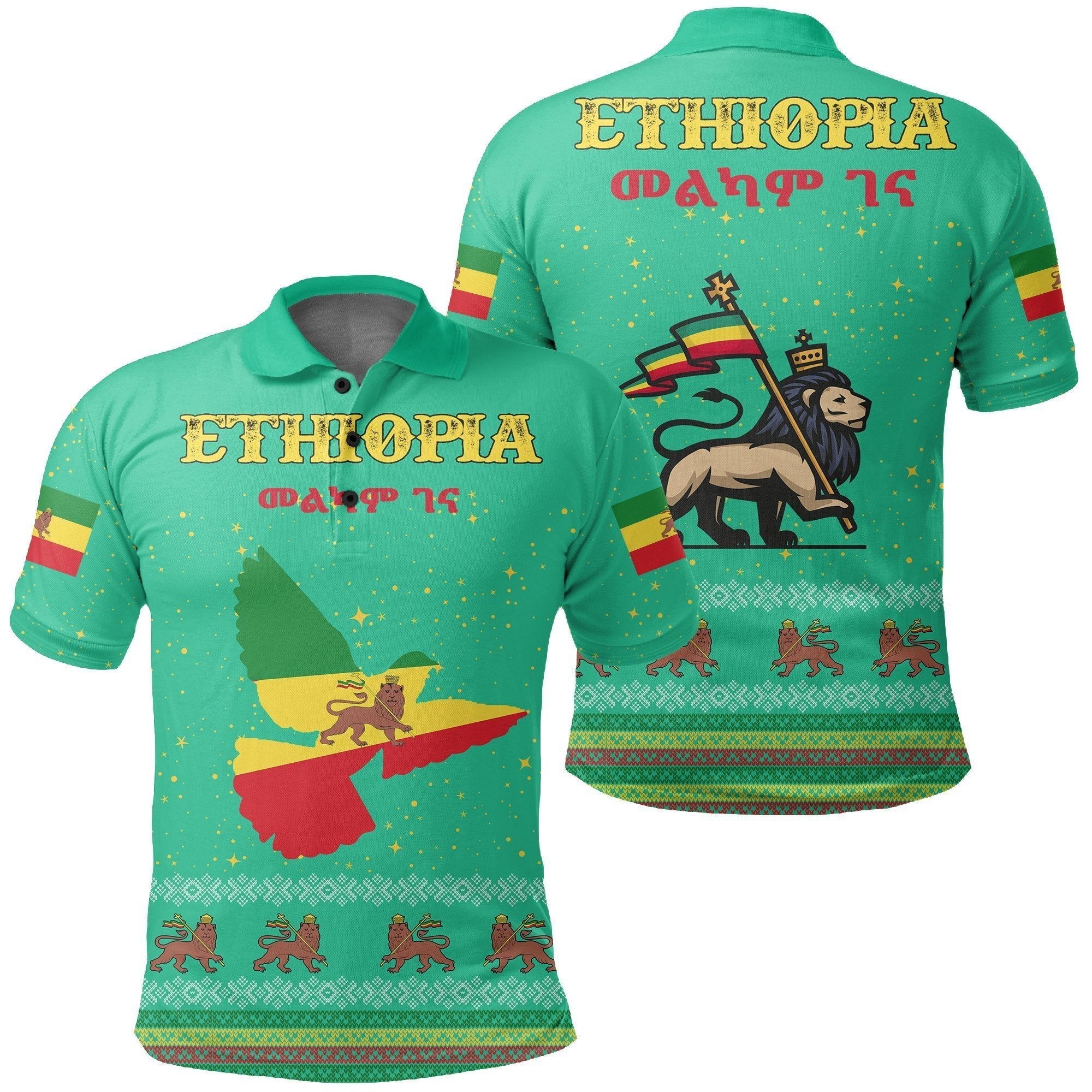 african-shirt-ethiopia-christmas-polo-shirt-eagle-style