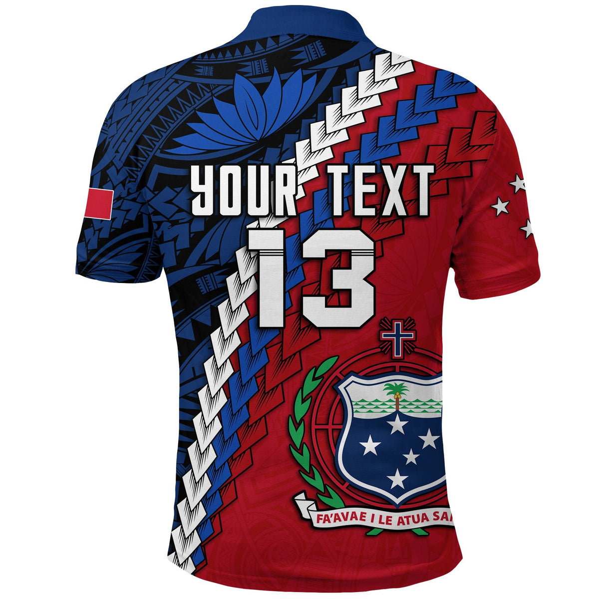 Custom Samoa Polynesian Polo Shirt Quotes Custom Text and Number LT13 - Wonder Print Shop