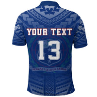 Custom Samoa Polo Shirt Simple Custom Polynesian Text and Number LT13 - Wonder Print Shop