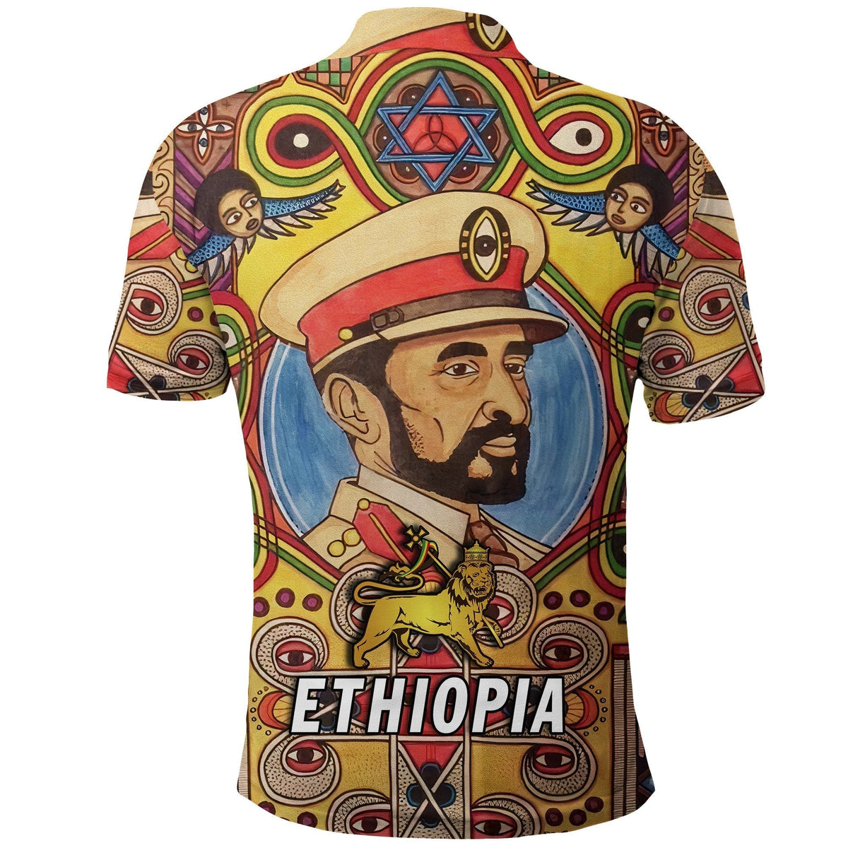 Ethiopia Polo Shirt Haile Selassie I LT13 - Wonder Print Shop