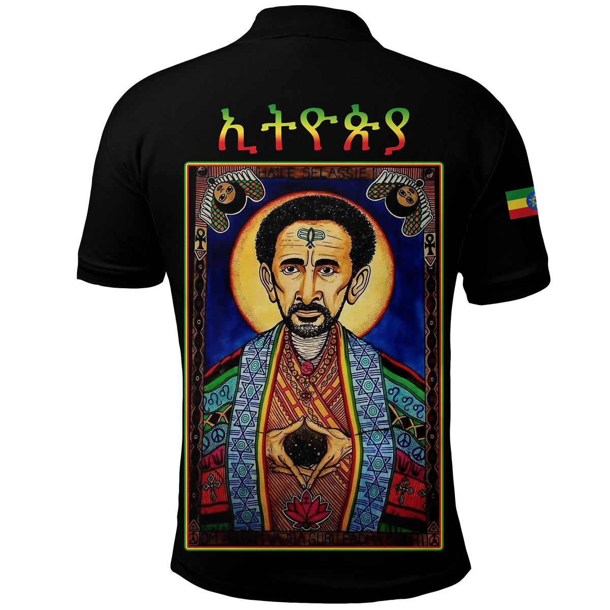 Ethiopia Proud Polo Shirt Haile Selassie I LT13 - Wonder Print Shop