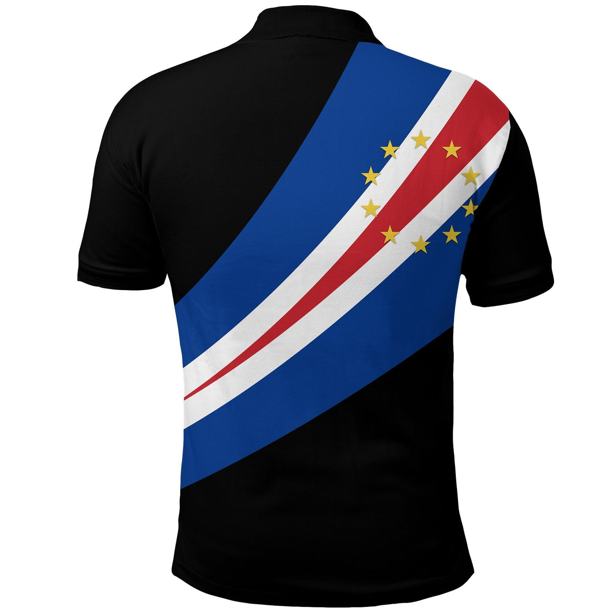 Custom Cape Verde Polo Shirt Flag Version Black LT13 - Wonder Print Shop