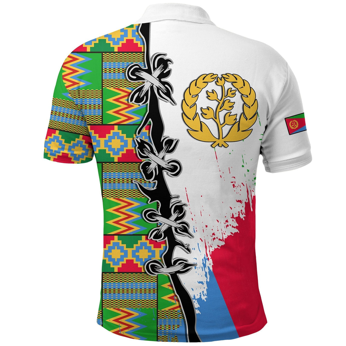 Eritrea Special Knot Polo Shirt African Pattern Version White LT13 - Wonder Print Shop