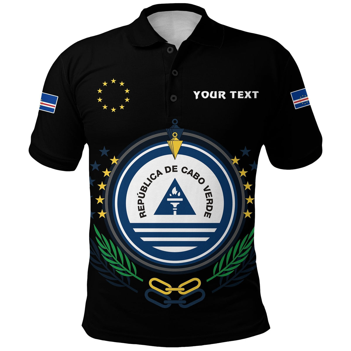 Custom Cape Verde Polo Shirt Coat Of Arms LT13 - Wonder Print Shop