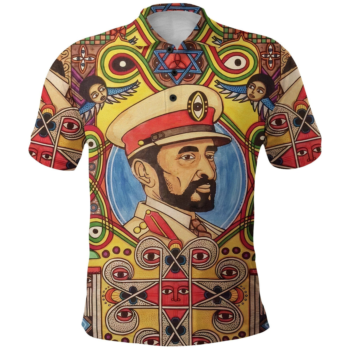 Ethiopia Polo Shirt Haile Selassie I LT13 - Wonder Print Shop