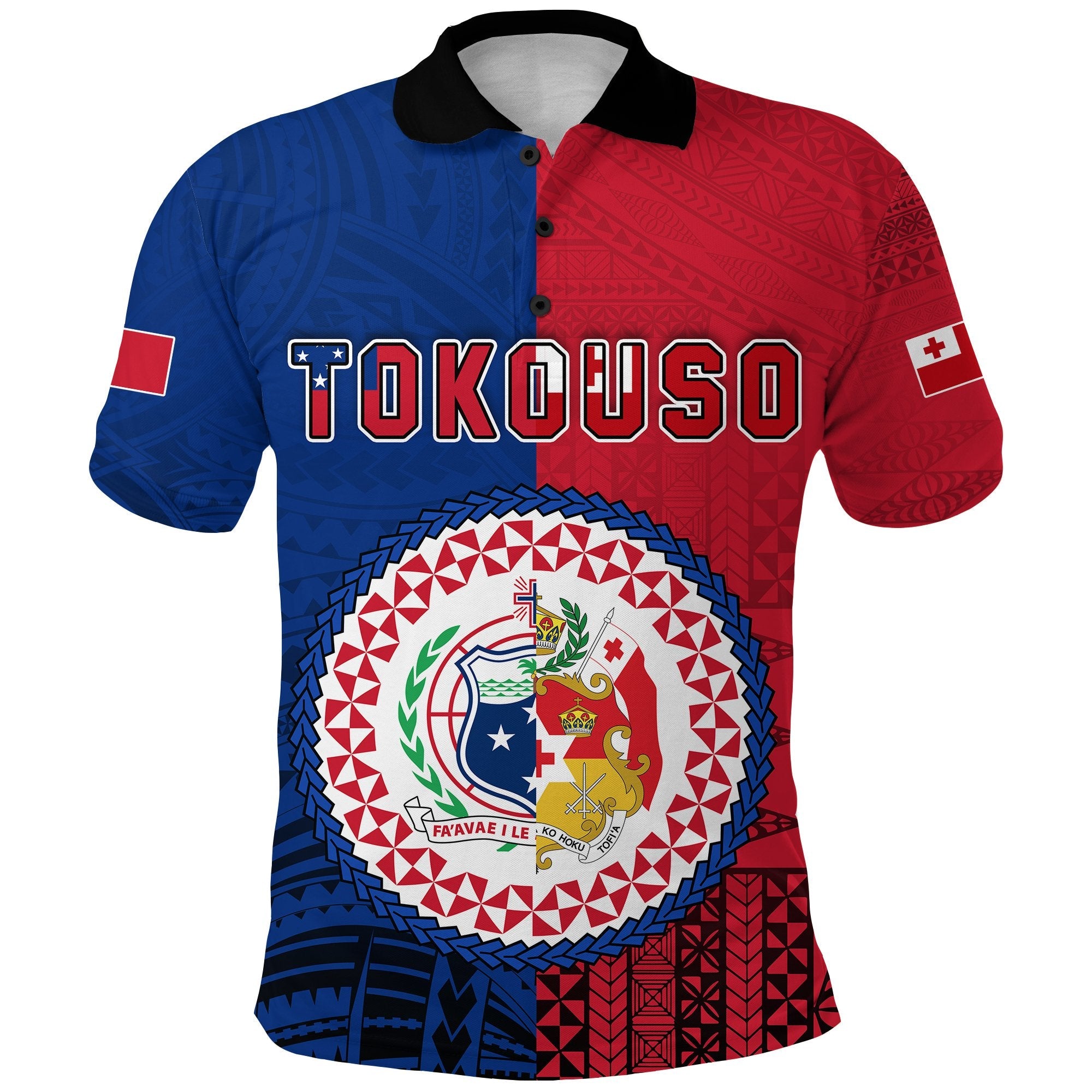 TokoUso Polo Shirt Tonga Samoa Together LT13 - Wonder Print Shop