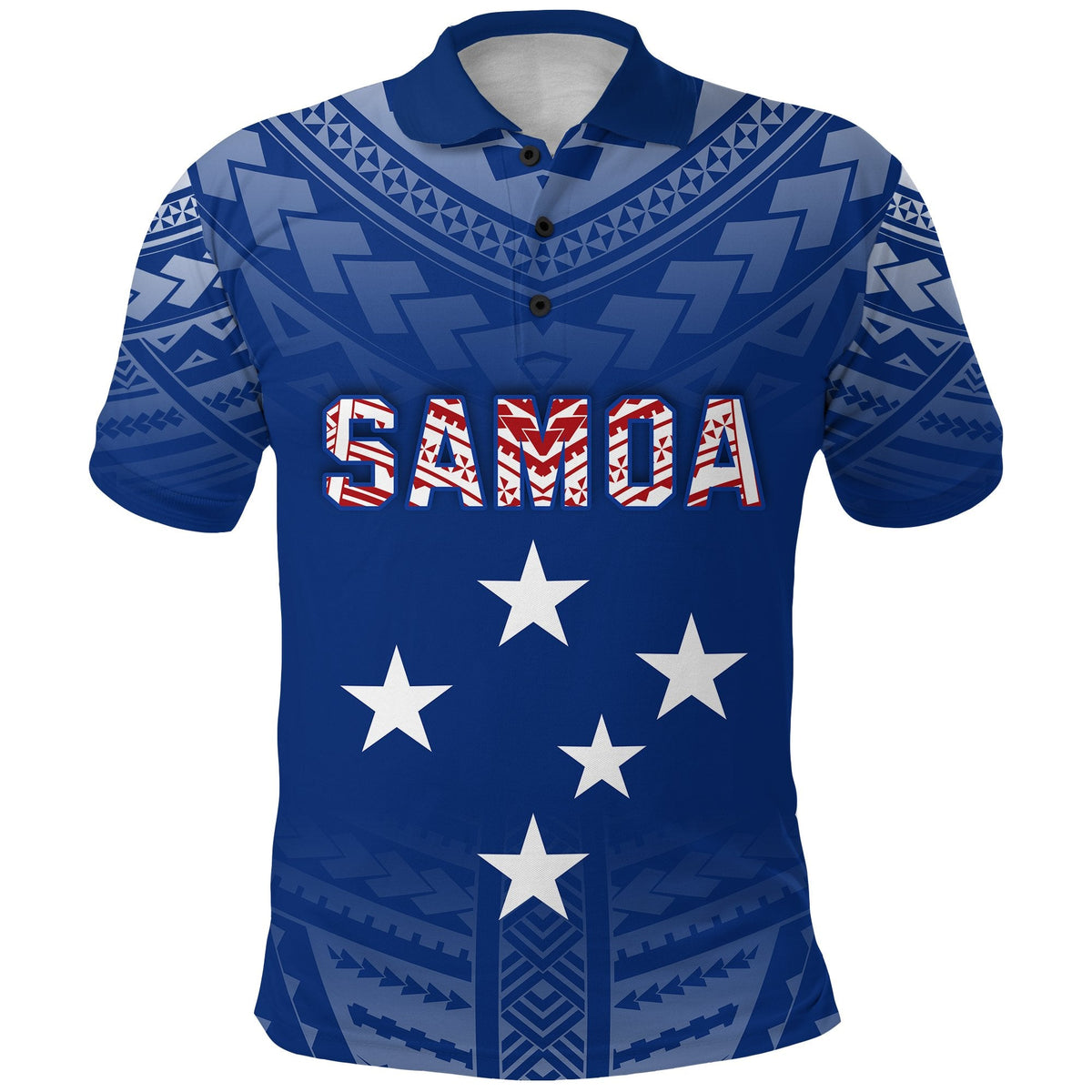 Custom Samoa Polo Shirt Simple Custom Polynesian Text and Number LT13 - Wonder Print Shop