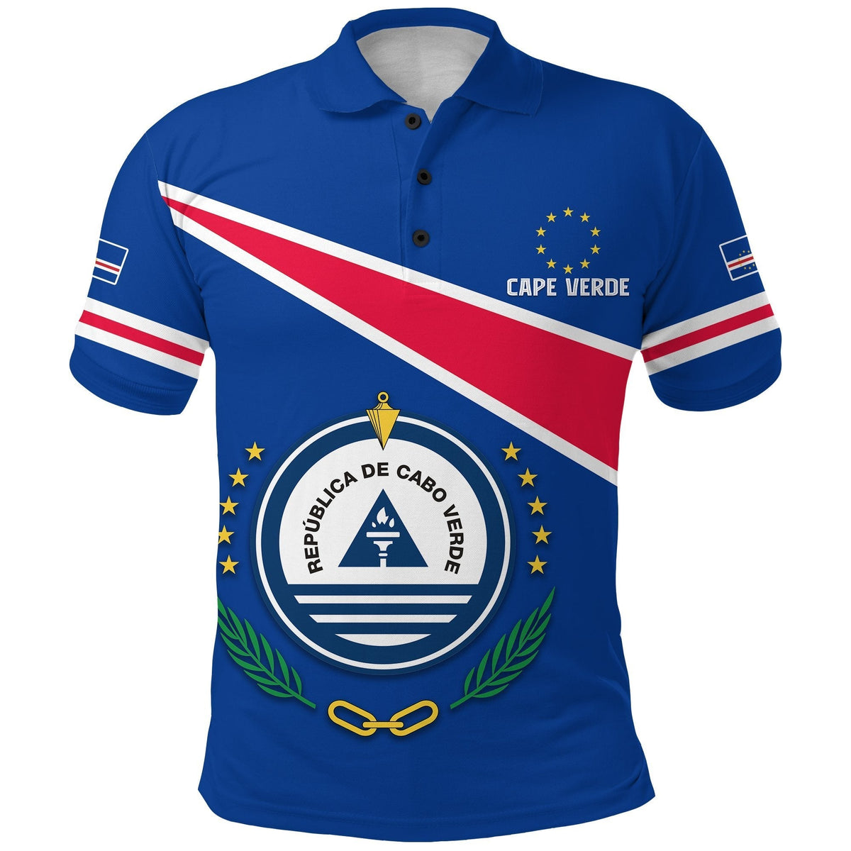 Custom Cape Verde Polo Shirt Flag Cape Verde Lovers LT13 - Wonder Print Shop