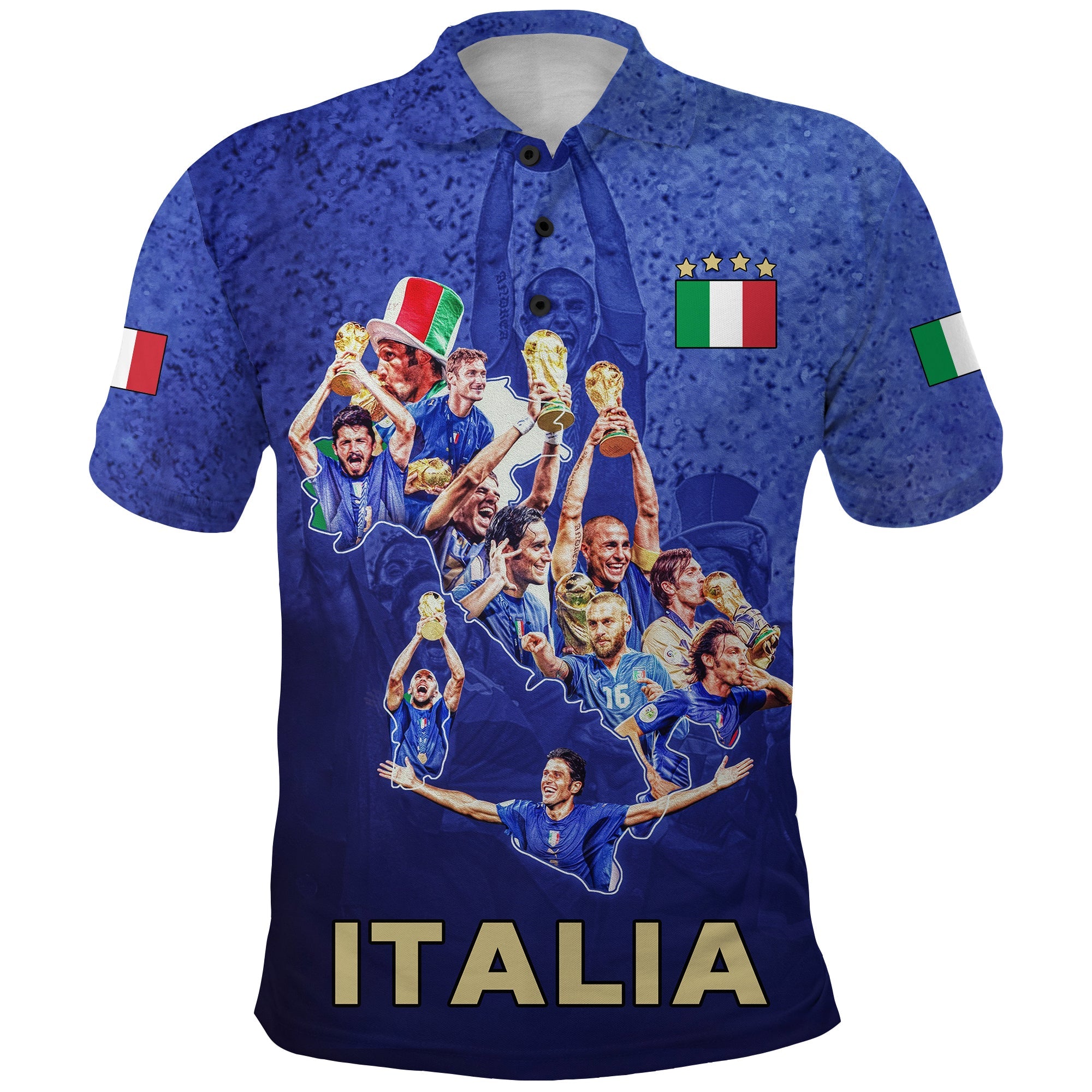 PROUD ITALIA Polo Shirt Campioni DEuropa LT13 - Wonder Print Shop