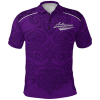Custom Maori 2021 Polo Shirt Purple Aotearoa Tattoo Custom Text and Number LT13 - Wonder Print Shop