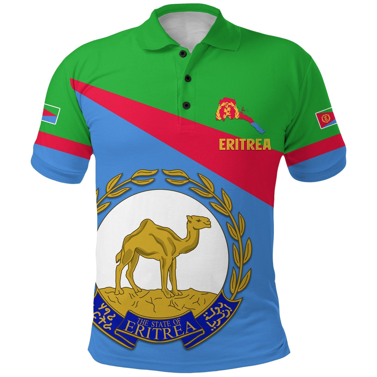 Custom Eritrea Polo Shirt Flag Eritrea Lovers LT13 - Wonder Print Shop