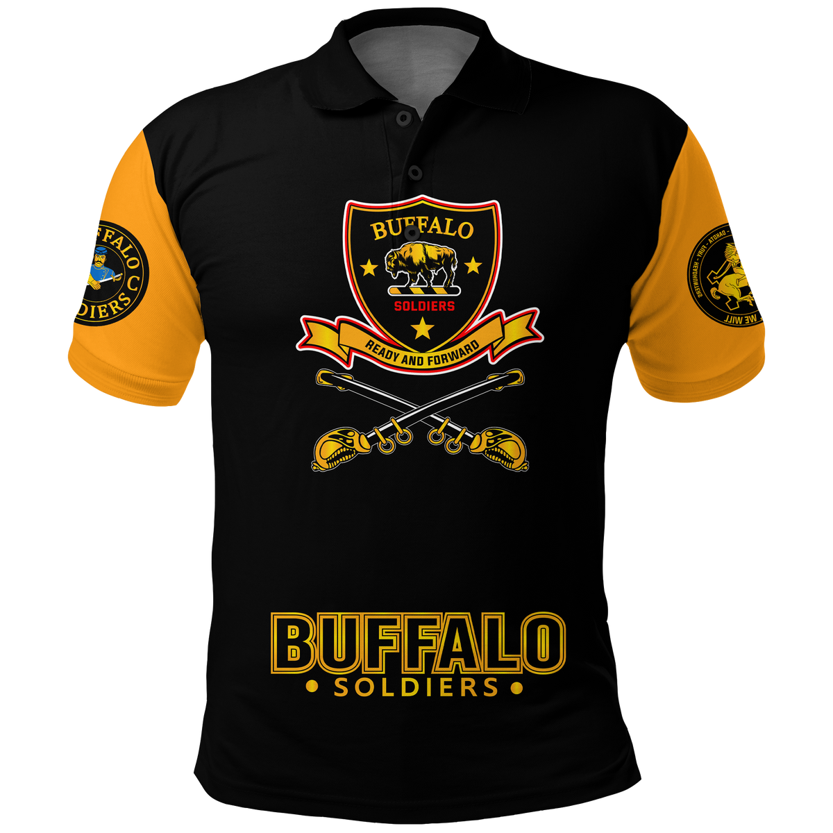 Custom Buffalo Soldiers Polo Shirt African American Legend Of The Black Soldiers LT2 - Wonder Print Shop