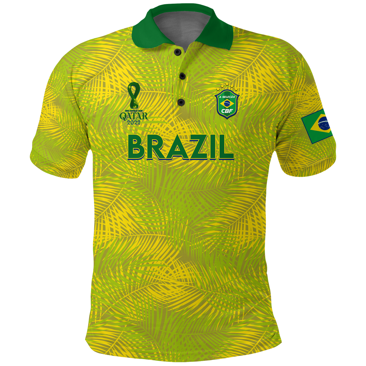 Custom Brazil Polo Shirt Football 2022 LT2 - Wonder Print Shop
