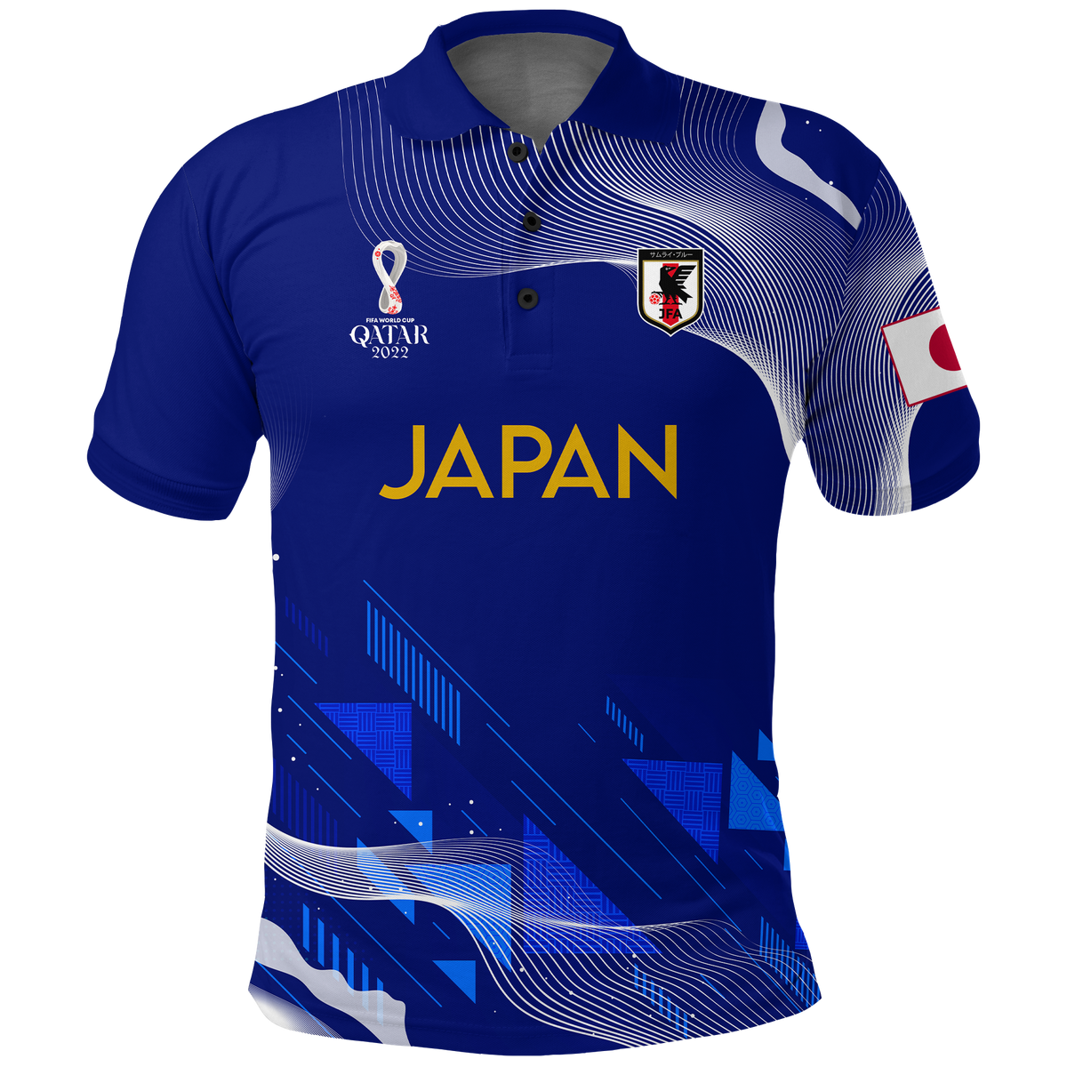 Custom Japan Polo Shirt Football 2022 LT2 - Wonder Print Shop